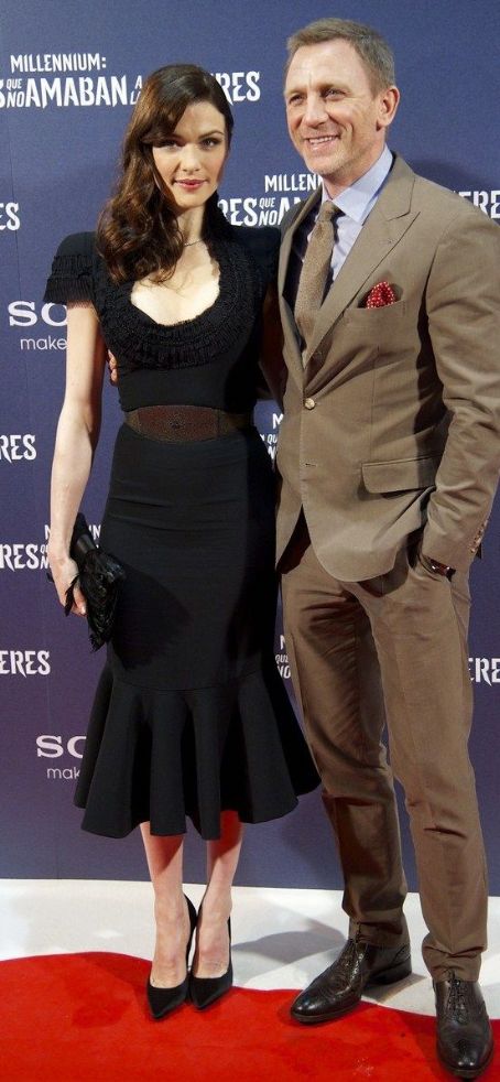 Daniel Craig: Madrid 'Dragon Tattoo' Premiere with Rachel Weisz!