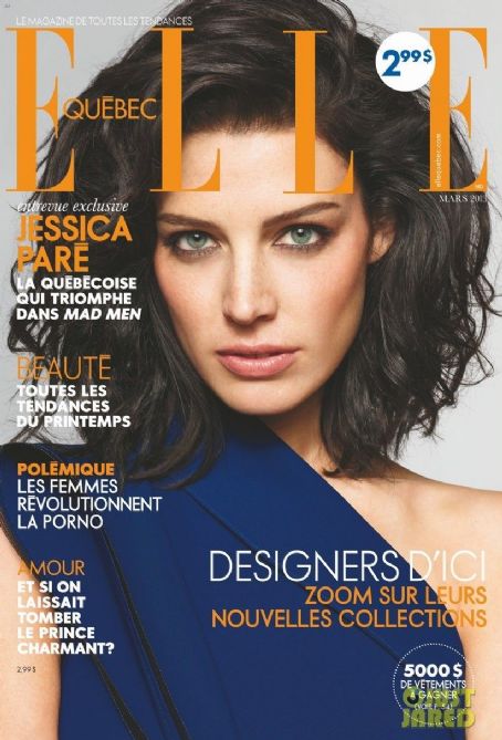 Jessica Paré, Elle Quebec Magazine March 2013 Cover Photo - Canada