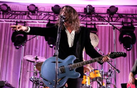 Dave Grohl performs onstage at the American Museum of Natural History Gala 2021 on November 18, 2021 in New York City