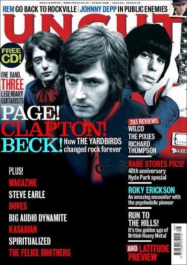 Eric Clapton Jeff Beck Jimmy Page The Yardbirds Uncut Magazine August 2009 Cover Photo