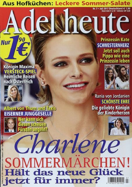 Princess Charlene Of Monaco Adel Heute Magazine July 17 Cover Photo Germany