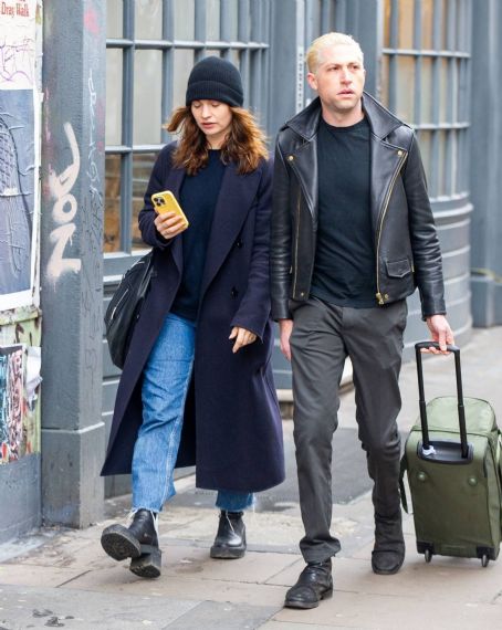Lily James – Steps out with boyfriend Michael Shuman in Soho – London