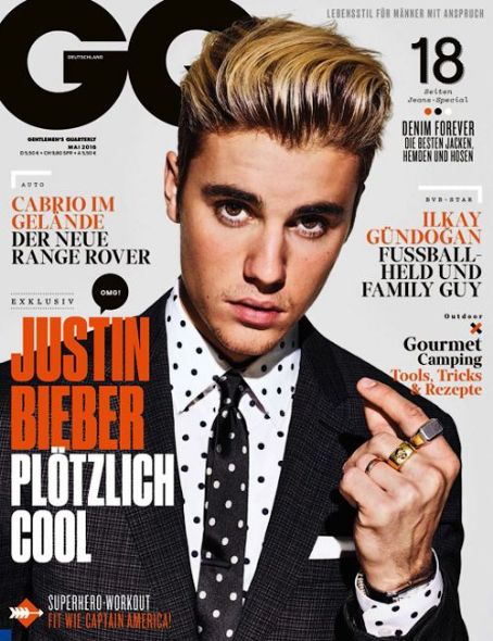 Justin Bieber, GQ Magazine May 2016 Cover Photo - Germany