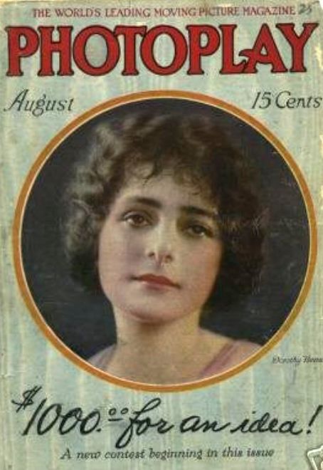 Dorothy Bernard, Photoplay Magazine August 1916 Cover Photo - United States