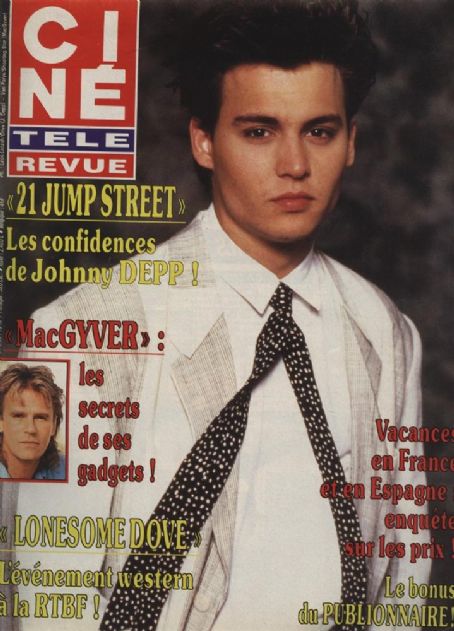 Johnny Depp, Cine Tele Revue Magazine March 1990 Cover Photo - France