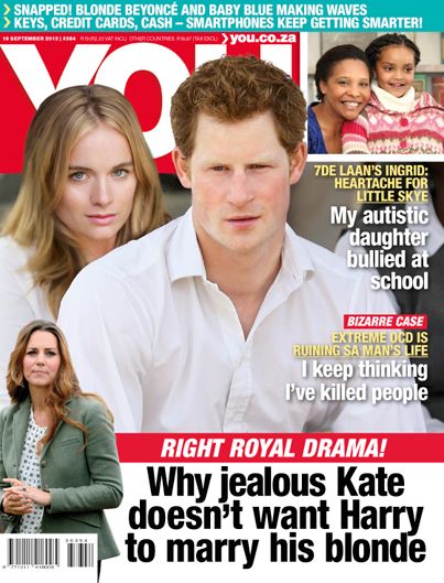 Prince Harry Catherine Duchess Of Cambridge Cressida Bonas Prince Harry Windsor And Cressida Bonas You Magazine 19 September 2013 Cover Photo South Africa