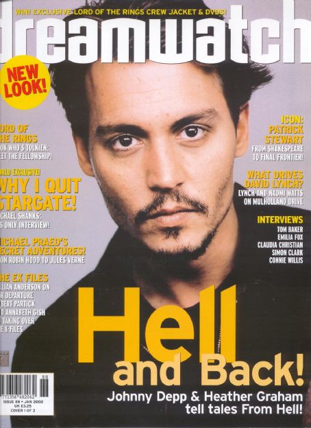 Johnny Depp, DreamWatch Magazine January 2002 Cover Photo - United Kingdom