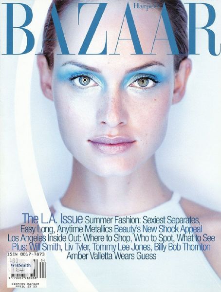 Amber Valletta, Harper's Bazaar Magazine April 1997 Cover Photo ...