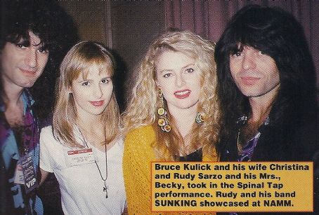 Rudy and Rebecca Sarzo with Bruce Kulick and Christina Walker at the ...