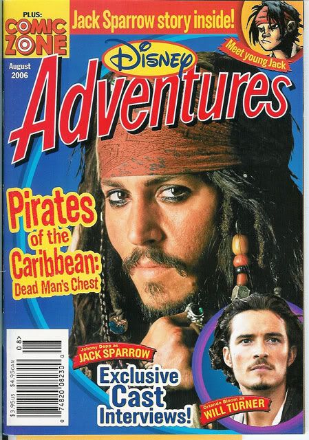 Johnny Depp, Disney Adventures Magazine August 2006 Cover Photo ...