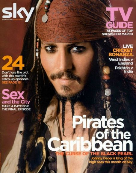 Johnny Depp, Sky Tv Guide Magazine March 2004 Cover Photo - United Kingdom