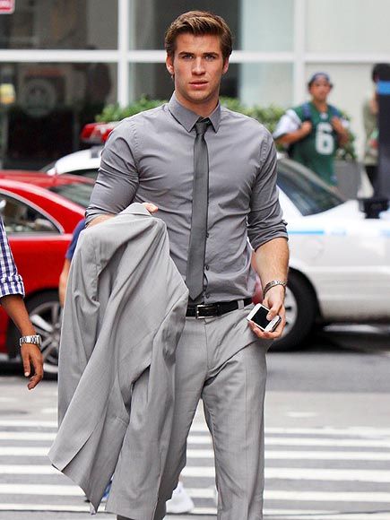 Liam Hemsworth was spotted on set of his new film Paranoia