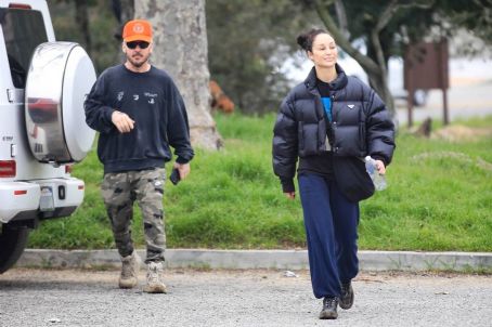 Cara Santana – With boyfriend Shannon Leto on a hike with their beloved dogs in LA