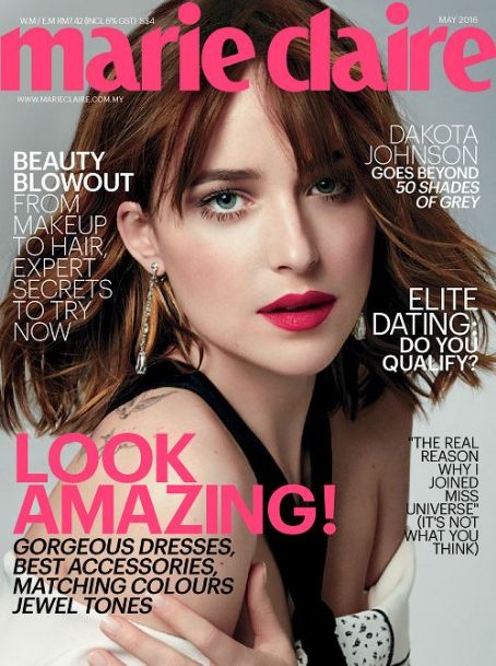 Dakota Johnson, Marie Claire Magazine May 2016 Cover Photo - Malaysia