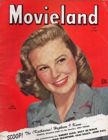 June Allyson, Movieland Magazine July 1945 Cover Photo - United States