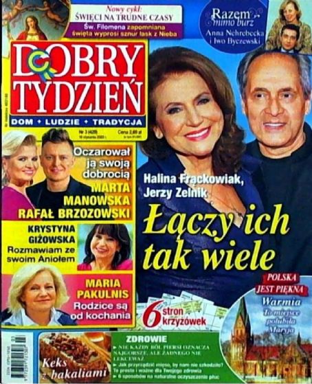 Jerzy Zelnik, Halina Fr?ckowiak, Dobry Tydzień Magazine 16 January 2023 ...