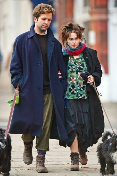 Helena Bonham Carter with boyfriend Rye Dag Holmboe out in London