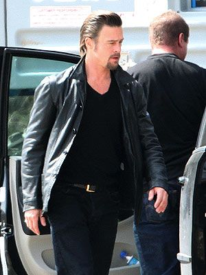 Brad Pitt Goes to Work as New Orleans Celebrates Mardi Gras