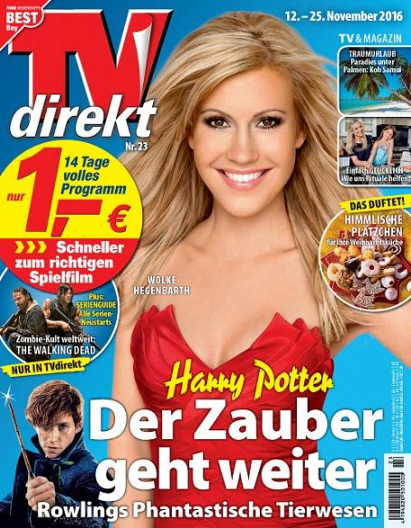 Wolke Hegenbarth, TV direkt Magazine 12 November 2016 Cover Photo - Germany
