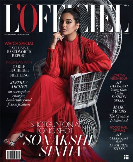 Sonakshi Sinha, L'Officiel Magazine June 2016 Cover Photo - India