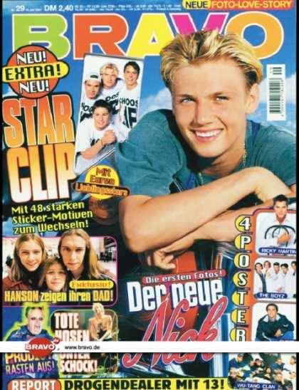 Nick Carter, Bravo Magazine 10 July 1997 Cover Photo - Germany