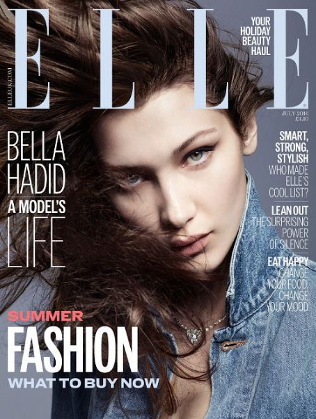 Bella Hadid, Elle Magazine July 2016 Cover Photo - United Kingdom