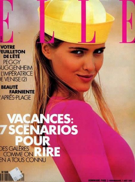 Judit Mascó, Elle Magazine 07 April 1988 Cover Photo - France