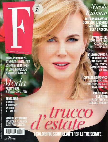 Nicole Kidman, F Magazine Magazine 05 August 2015 Cover Photo - Italy