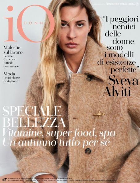 Sveva Alviti, Io Donna Magazine 14 October 2023 Cover Photo - Italy