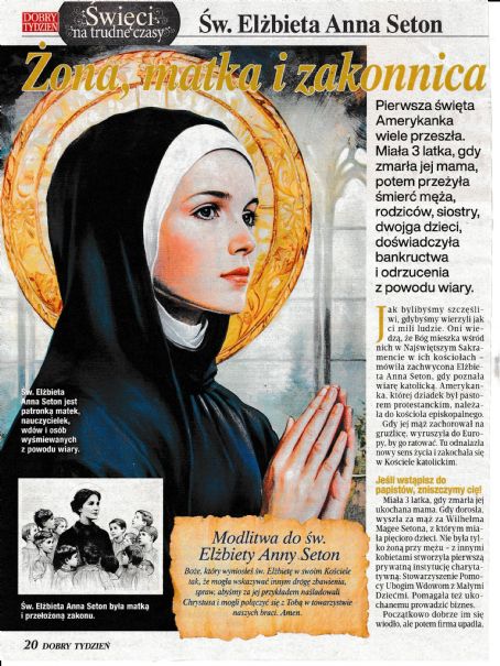 Elizabeth Ann Seton - Dobry Tydzień Magazine Pictorial [Poland] (28 October 2024)