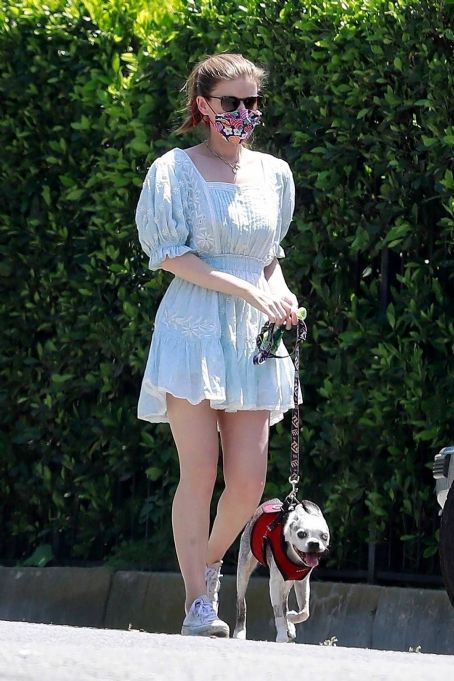 Kate Mara – Looks cute in white summer dress in Los Feliz
