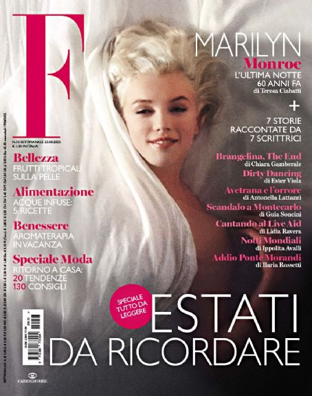 Marilyn Monroe - F Magazine Cover [Italy] (23 August 2022)
