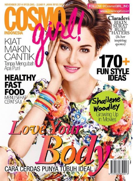 Shailene Woodley, Cosmo Girl Magazine November 2014 Cover Photo - Indonesia