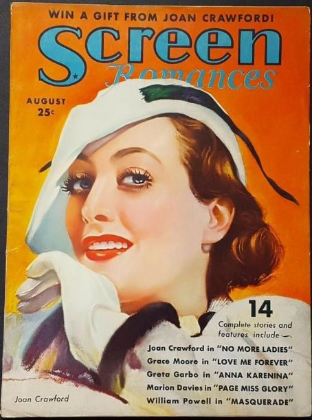 Jean Harlow, Screen Romances Magazine August 1935 Cover Photo - United ...