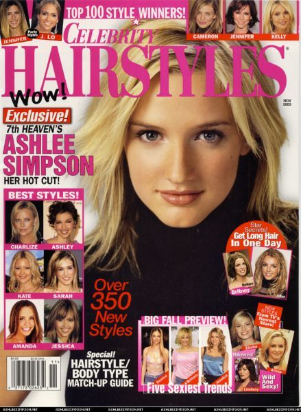 Ashlee Simpson, Celebrity Hairstyles Magazine November 2003 Cover Photo ...