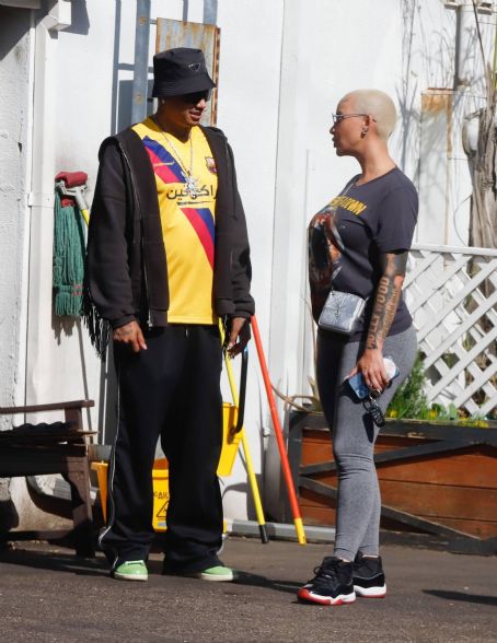 Amber Rose – With Alexander AE Edwards out for lunch in Los Angeles