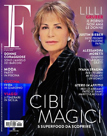 Lilli Gruber, F Magazine Magazine 28 May 2024 Cover Photo - Italy