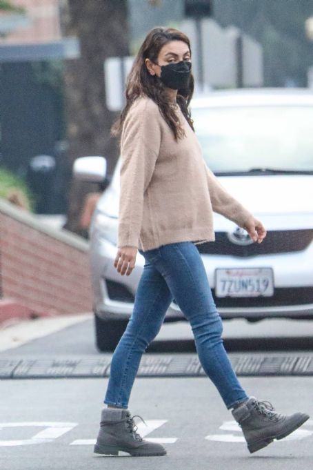 Mila Kunis – With Ashton Kutcher steps out in West Hollywood
