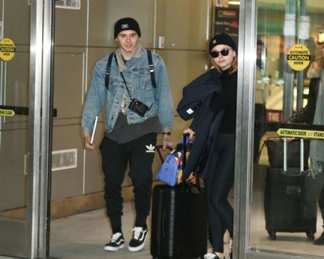 Chloe Grace Moretz and Brooklyn Beckham touch down at JFK airport in New  York City