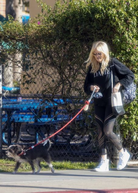 Malin Akerman – Seen wearing a Dame sweatshirt as she walks in Los