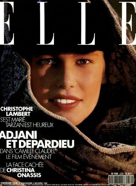 Claudia Schiffer, Elle Magazine 05 December 1988 Cover Photo - France