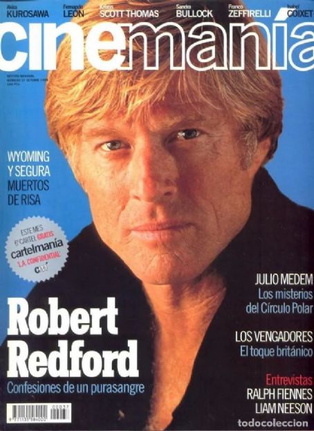 Robert Redford, Cinemanía Magazine October 1998 Cover Photo - Spain