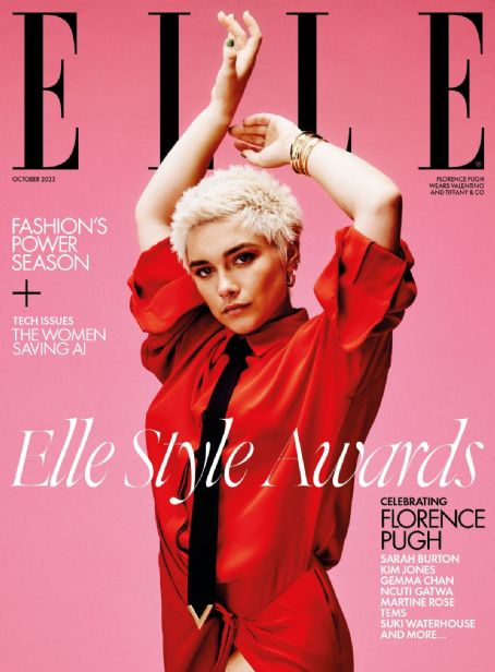 Florence Pugh, Elle Magazine October 2023 Cover Photo - United Kingdom