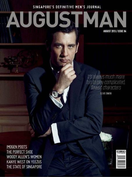 Clive Owen, The Rake Magazine August 2013 Cover Photo - United States