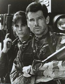 Alexandra Paul and Pierce Brosnan