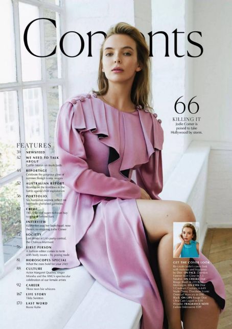 Jodie Comer – Marie Claire Magazine (Australia – January 2021) | Jodie