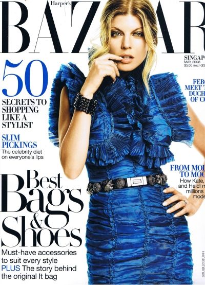 Fergie - Harper's Bazaar Magazine Cover [Singapore] (May 2008)