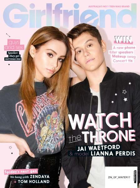 Jai Waetford, Lianna Perdis, Girlfriend Magazine June 2017 Cover Photo ...