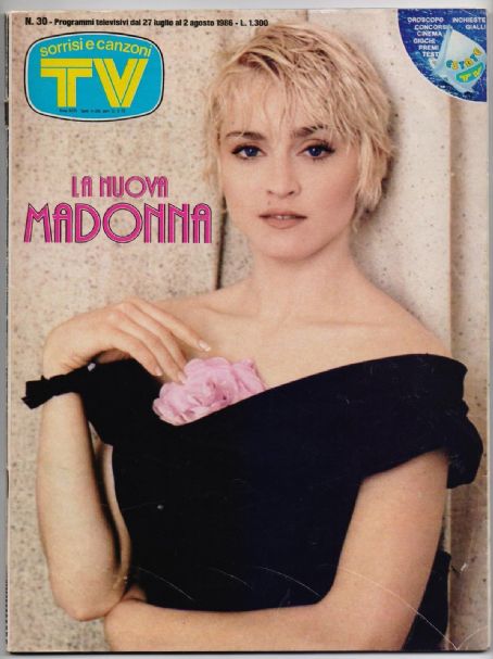Madonna, TV Sorrisi e Canzoni Magazine 27 July 1986 Cover Photo - Italy
