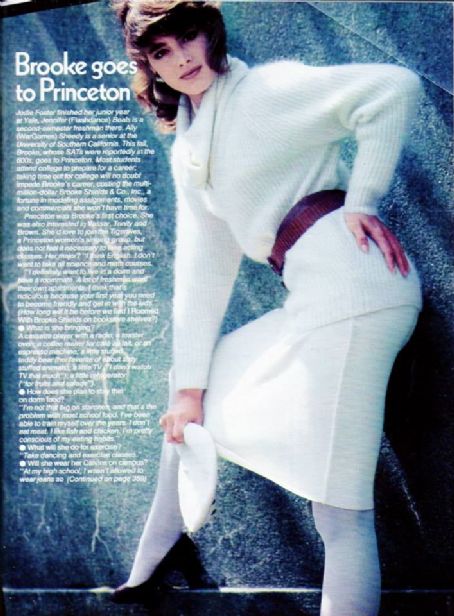 Brooke Shields - Glamour Magazine [United States] (August 1983 ...